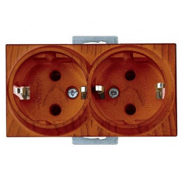 Розетка 2-ая (скрытая, с/з) вишня, RITA, MUTLUSAN