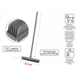 Щетка для уборки, резиновая с водосгоном, PERFECTO LINEA