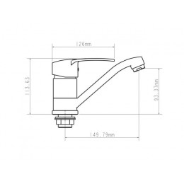 Смеситель для кухни D40-A, серия 320, ECONOCE