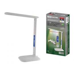 Светильник светодиодный настольный СНЧ-1, сенсор-диммер, 5 Вт, 100-240 В, 2800-5500 К, белый TDM