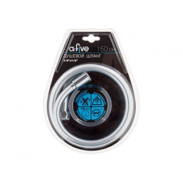 Шланг душевой, PVC, 1/2" г-г 150 см, серебро, a-five