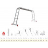 Лестница алюм. многофункц. трансформер 4х5 ступ. с настилом, 19.9кг NV2330 Новая высота