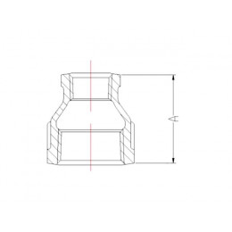 Муфта ред. 1 1/2" х 1" вн.-вн. чугун оцинк., AV Engineering