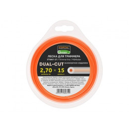 Леска ф 2.7 мм х 15 м кругл. сеч. DUAL-CUT STARTUL GARDEN