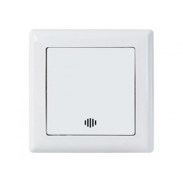 Выключатель 1-клав. (c подсветкой, скрытый, пруж. зажим) белый, DARIA, MUTLUSAN