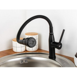 Смеситель для кухни D35, серия  730 черный ECONOCE