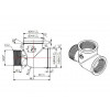 Тройник 1/2" вн.-вн.-нар., AV Engineering (инд. упак.)