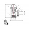 Кран вентильный угловой 1/2" вн.-нар. для радиатора под термоголову, AV Engineering