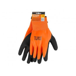 Перчатки утепленные акриловые с ворсом, латексное рельефное покрытие, 10 р-р STARTUL