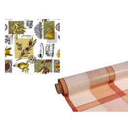 Клеенка столовая, ткань с ПВХ покрытием, коллекция "Кармен", 1 рулон/ 20 м.пог.