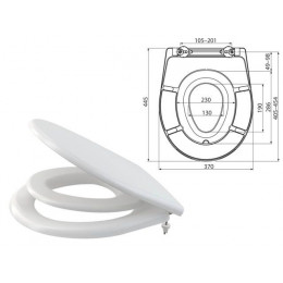 Сиденье для унитаза универсальное SOFTCLOSE со встроенным вкладышем, дюропласт, Alcaplast