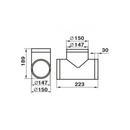 Тройник воздуховода 333 круглых каналов d=150мм ZERNBERG