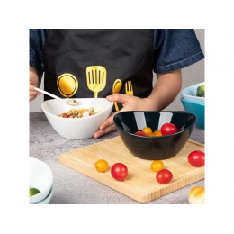 Салатник керамический, 20.5х17.5 см, серия ASIAN, черный, PERFECTO LINEA