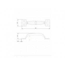 Ручка-скоба 70 мм цельнотянутая, белый цинк STARFIX