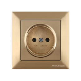 Розетка 1-ая (скрытая, б/з) золото, DARIA, MUTLUSAN