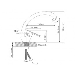 Смеситель для кухни D35, серия 680 ECONOCE