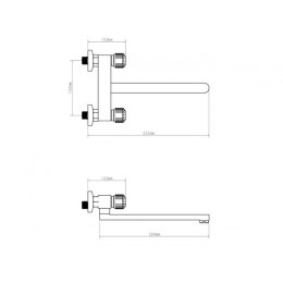 Смеситель для ванны вентильный (тип I), серия 330, ECONOCE