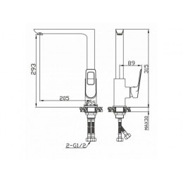 Смеситель для кухни (Lt) D35, серия BEL AV Engineering