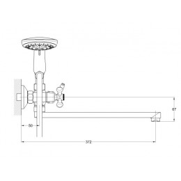 Смеситель для ванны вентильный (тип I), серия 410 ECONOCE