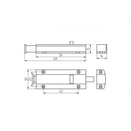 Защелка автомат малая, золото STARFIX