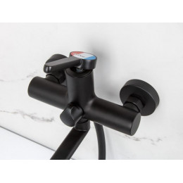 Смеситель для ванны (Lt) D35, серия Lotus черный, a-five