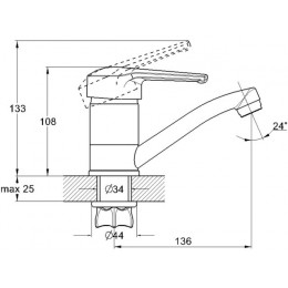Смеситель для кухни D40-A, серия 630 ECONOCE