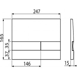 Кнопка для инсталляции (хром-глянец), Alcaplast