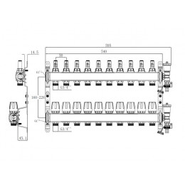 Коллекторная группа AVE136, 10 вых. AV Engineering