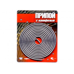 Припой ПОС 61 трубка, спираль ф2мм, с канифолью