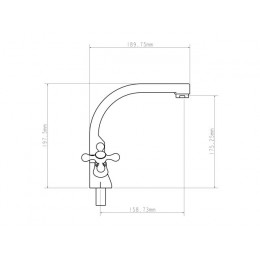 Смеситель для кухни вентильный (тип I), серия 230 красный ECONOCE