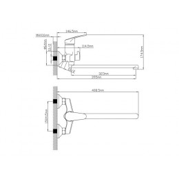 Смеситель для ванны (Lt) D40, серия ROM AV Engineering