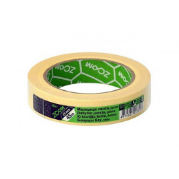 Лента малярная 25ммх45м ZOOM, желтая