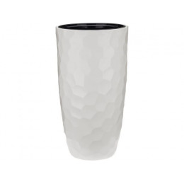 Кашпо МОЗАИКА D340мм H630мм со вставкой (белый) IDEA