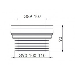 Манжета для унитаза прямая, AV Engineering