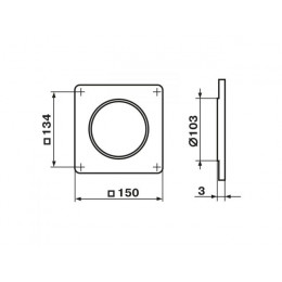 Пластина воздуховода 15 круглых каналов d=100мм ZERNBERG