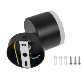 Светильник накладной поворотный/черный GX53 15 Вт LEIDEN ELECTRIC