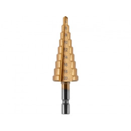 Сверло по металлу ступенчатое 4-20 мм HSS TIN ВОЛАТ