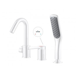 Смеситель для ванны (Lt) D35, серия Lotus белый, a-five