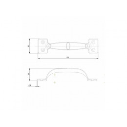 Ручка-скоба 70 мм цельнотянутая, белая STARFIX