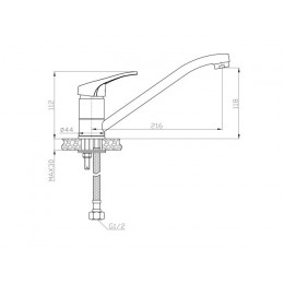 Смеситель для кухни (Lt) D35, серия KBL AV Engineering