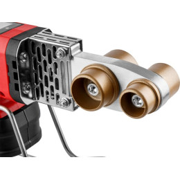 Аккум. сварочный аппарат для полимерных труб WORTEX  CWM 1834 ALL1 XLT SOLO + 3 насадки