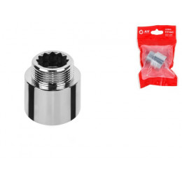 Удлинитель 3/4" вн.-нар. х 20 мм усиленный ХРОМ, AV Engineering (инд. упак.)