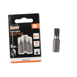 Насадка шлицевая SL3 25мм  3шт GEPARD (GP3506-25)