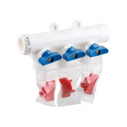 Коллектор с шар. краном универс. PPR 25х20/3, РТП