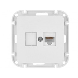 Розетка 1-ая компьютерная (скрытая) белая, Astrum, BYLECTRICA