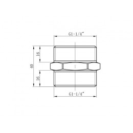 Ниппель 1 1/4" нар.-нар., AV Engineering (инд. упак.)