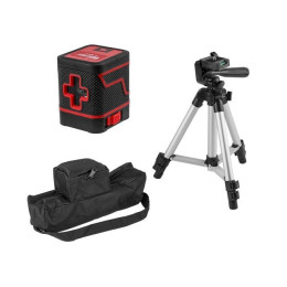 Нивелир лазерный Wortex LL 0210 X со штативом в кор. 2х110°, до 15 м, +/- 0.4 мм/м, зеленый