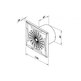 Вентилятор вытяжной накладной Lazurit 100 ZERNBERG