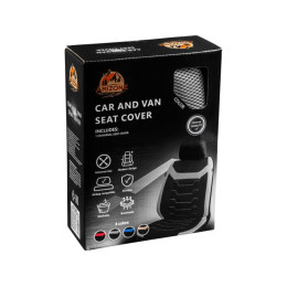 Чехол на сиденье автомобиля универсальный, полиэстер, черно-серый, ARIZONE