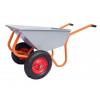 Тачка строительно-садовая ТССР-2П (120л, 360 кг, 2 пневмоколеса 400х90мм, вес 18,5 кг)